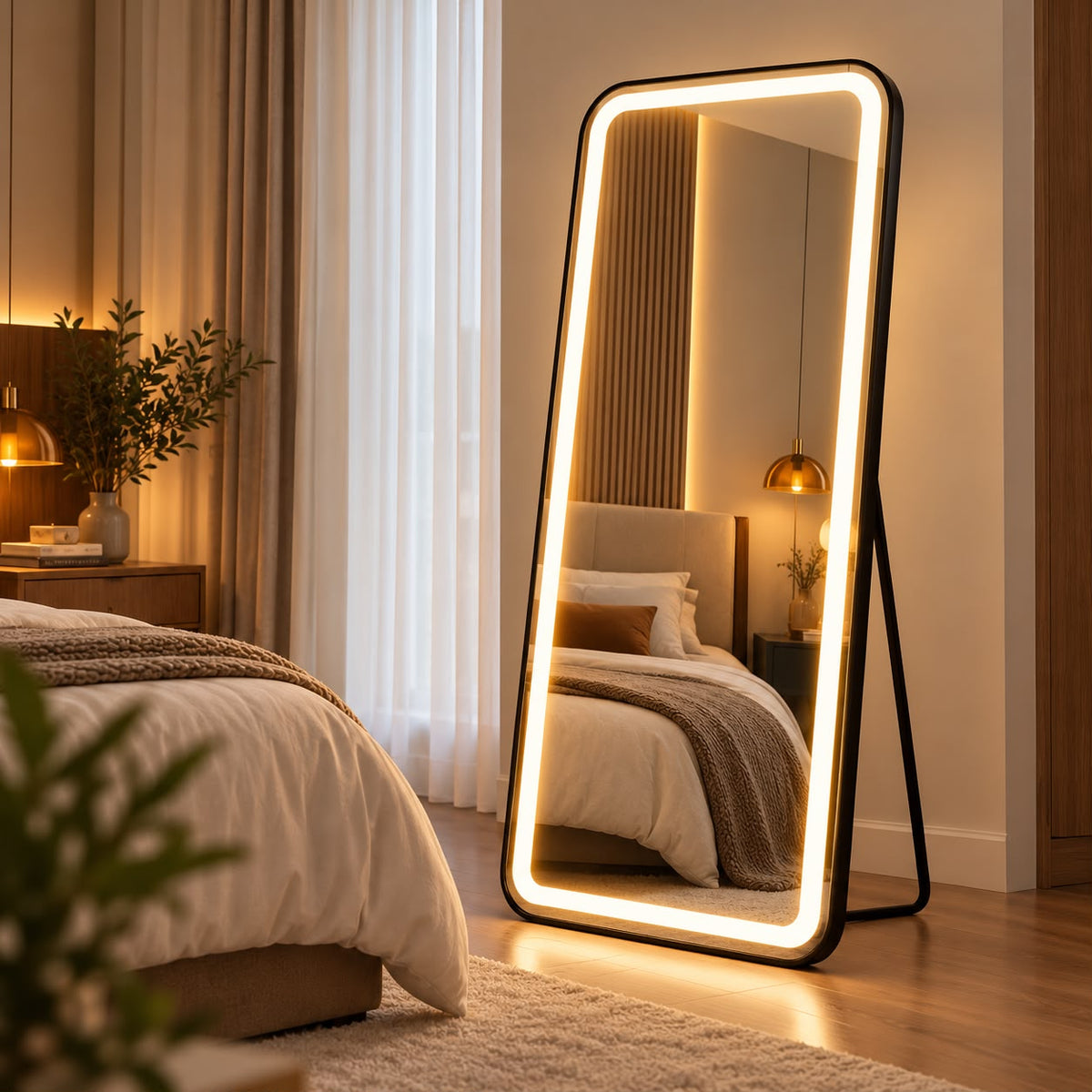 Espejo Rectangular Arenado  LED Marco de Aluminio | PREVENTA EXCLUSIVA
