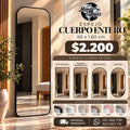 Espejo Cuerpo Entero 60 × 160 cm – Marco de Goma