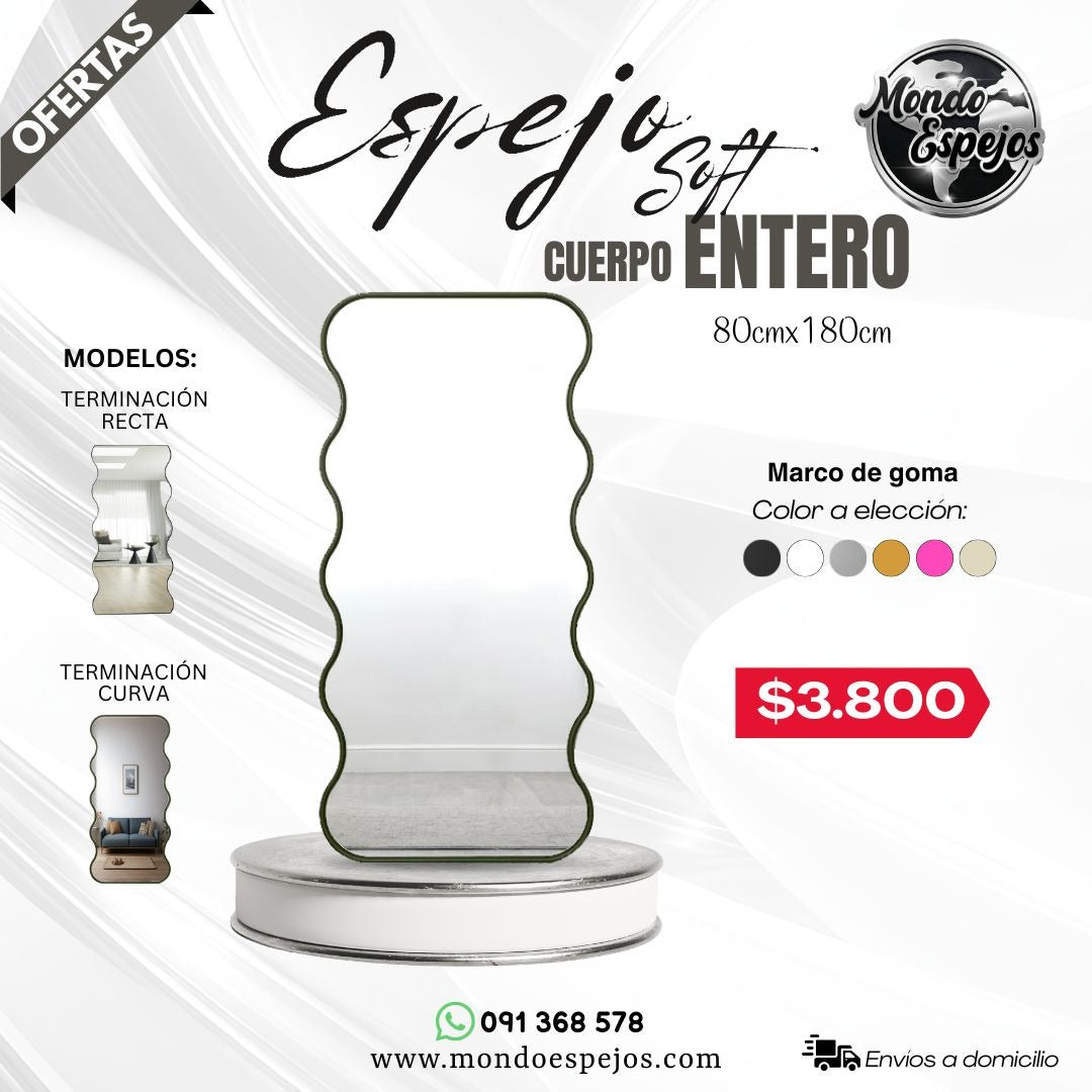 Espejo Irregular Soft – Cuerpo Entero 80cm x 180cm