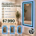 ESPEJO ARENADO 80cm x 160cm  LOGO PERSONALIZADO