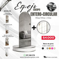 Promo espejo cuerpo entero 80cm x 180cm + circular 60cm