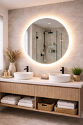 Espejo  led con arenado perimetral