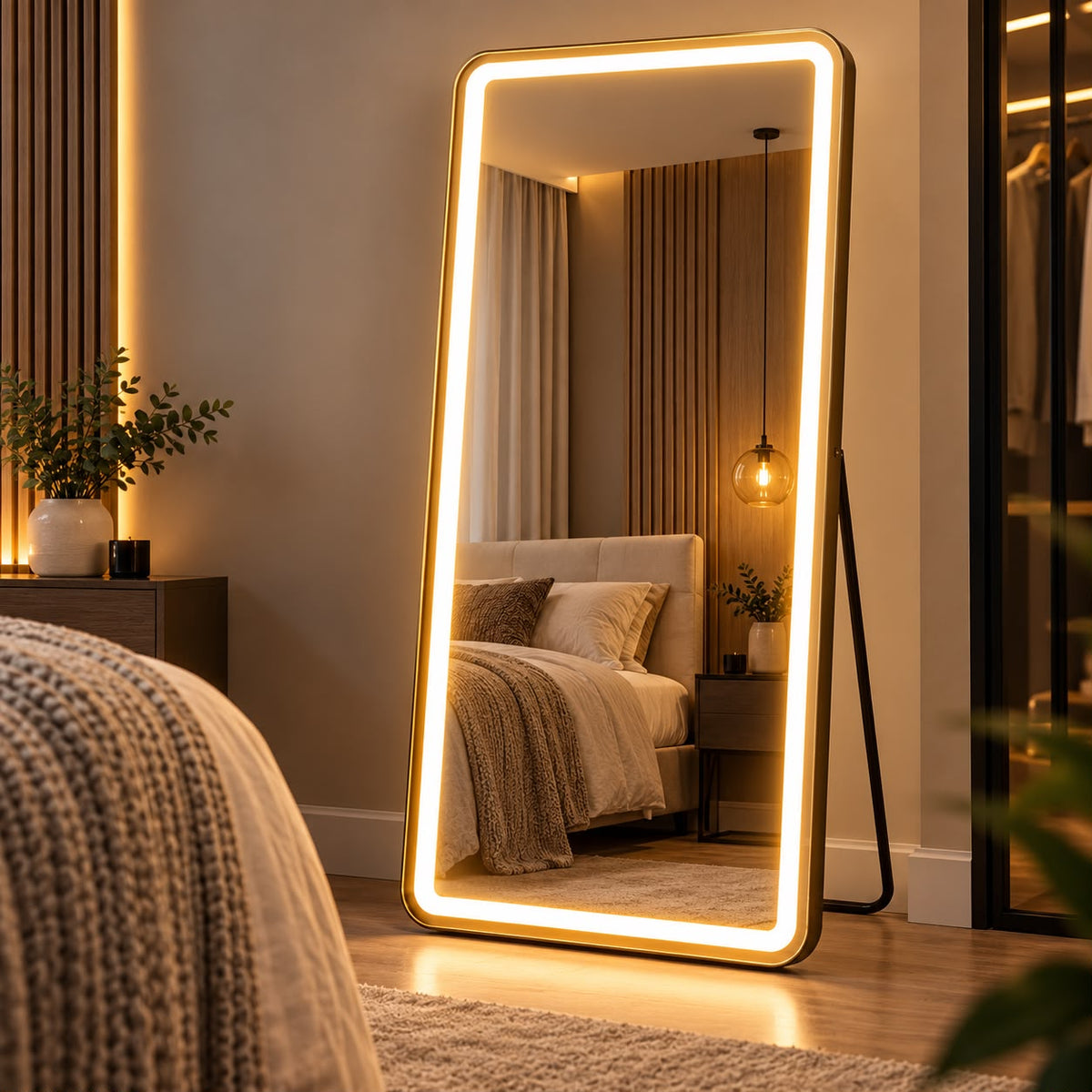 Espejo Rectangular Arenado  LED Marco de Aluminio | PREVENTA EXCLUSIVA