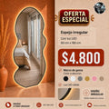 Espejo Irregular Waves con Luz LED – 80cm x 180cm