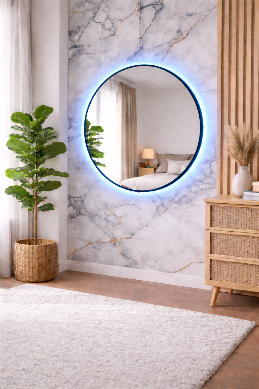 Circular con luz LED RGB